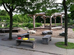 Open Classroom in the school garden at The Sustainability Academy in Burlington, VT